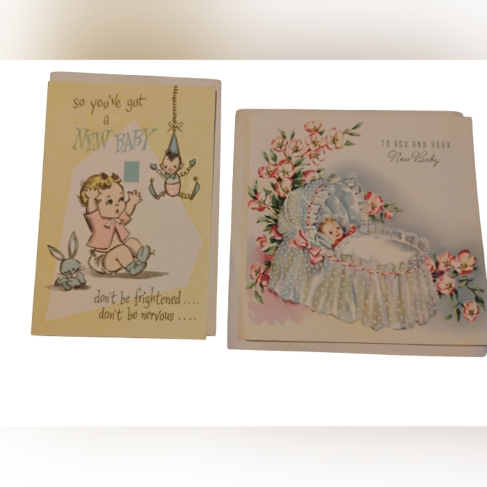 Vintage Baby Greeting Cards Set